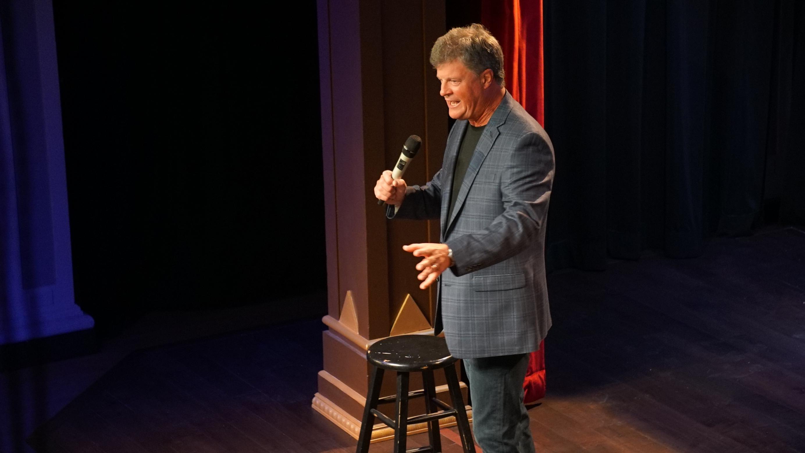 Greg Schwem filming Drybar Comedy special