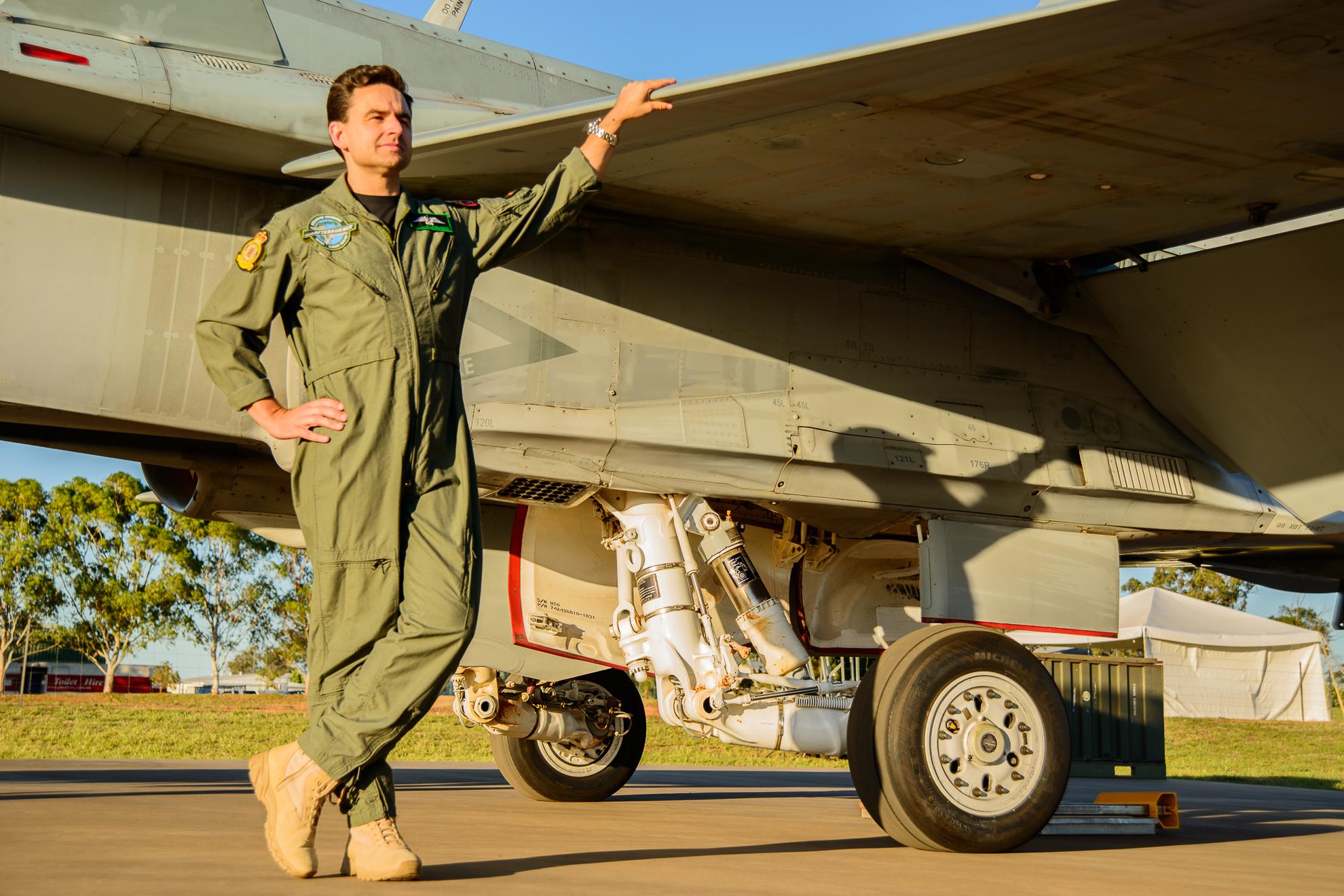 Boo and his F/A-18 Hornet