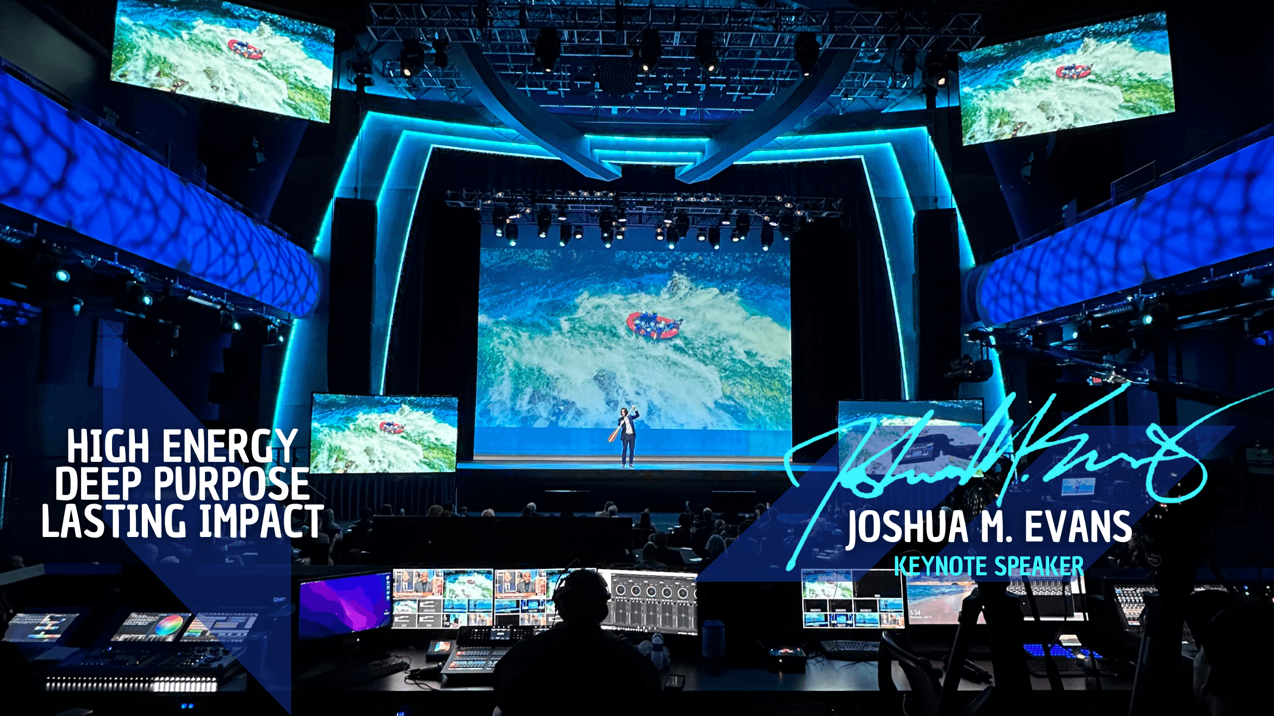 Joshua M. Evans on stage