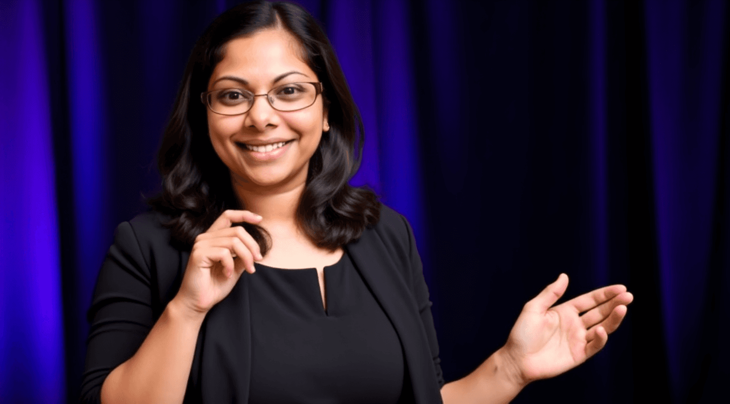 Dr. Anna Thomas delivering a keynote on workplace well-being