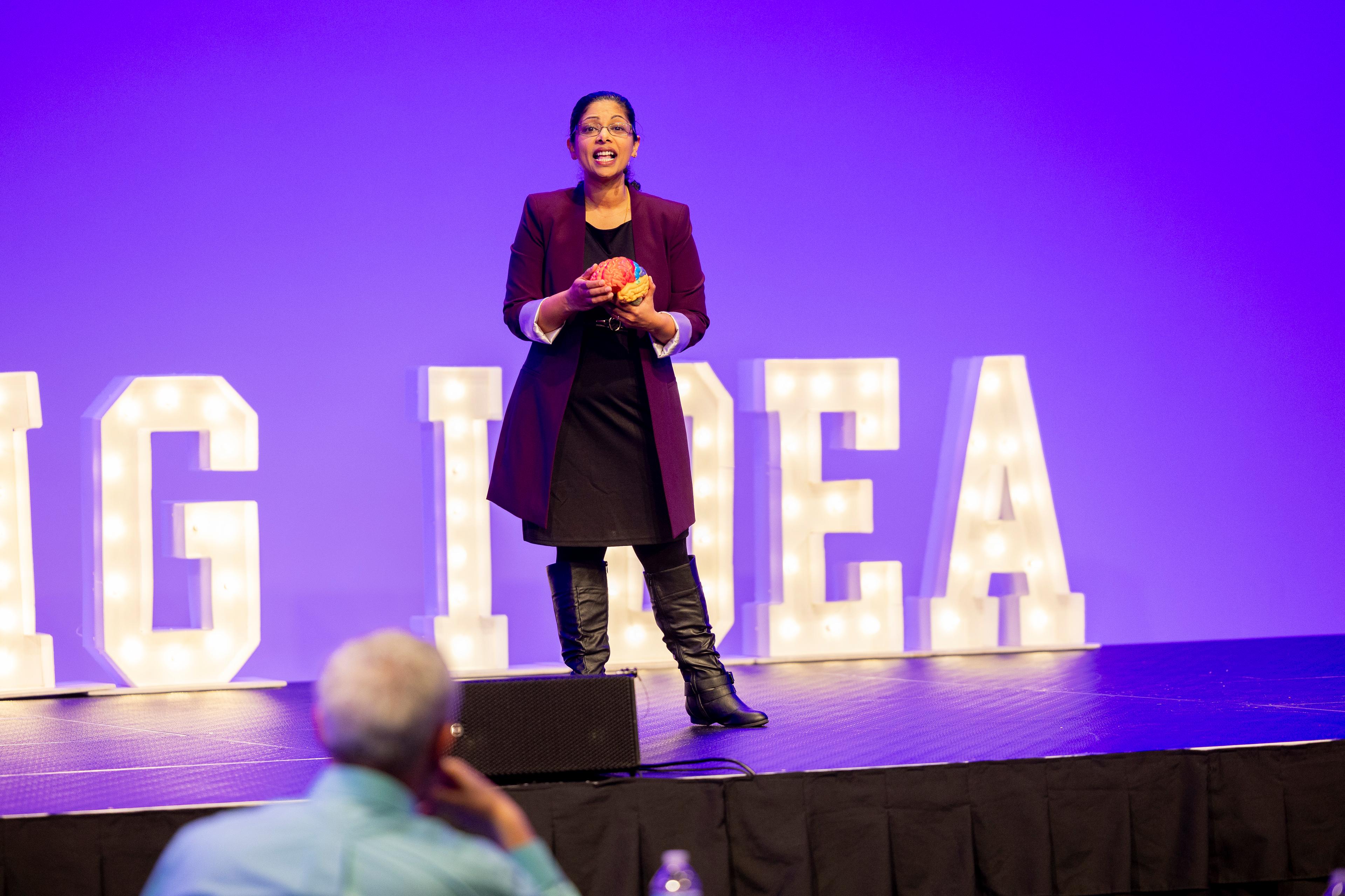 Dr. Anna Thomas delivering a keynote at the Big Idea Conference