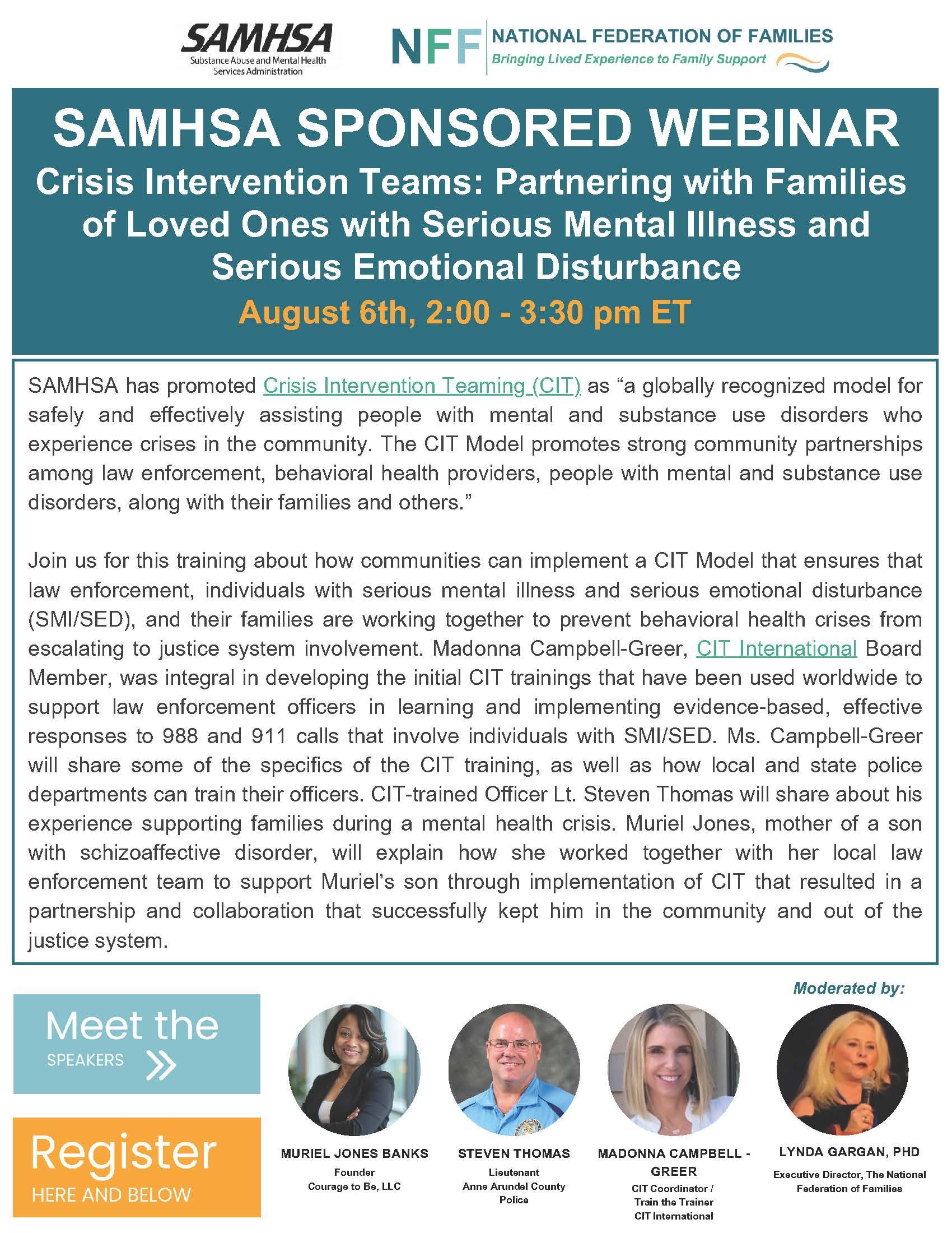 Co-Presenter: Crisis Intervention Team