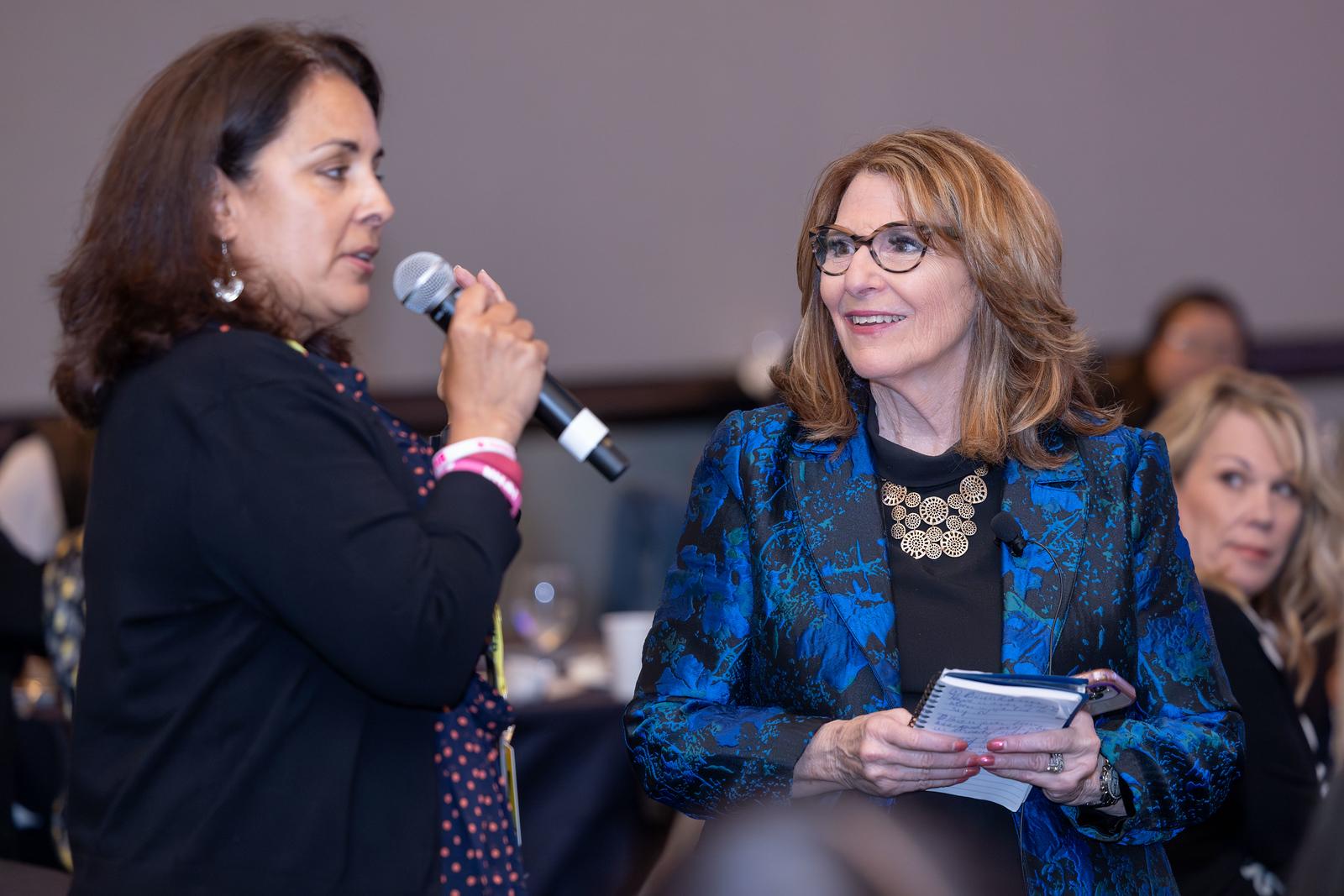 Janice engages audience