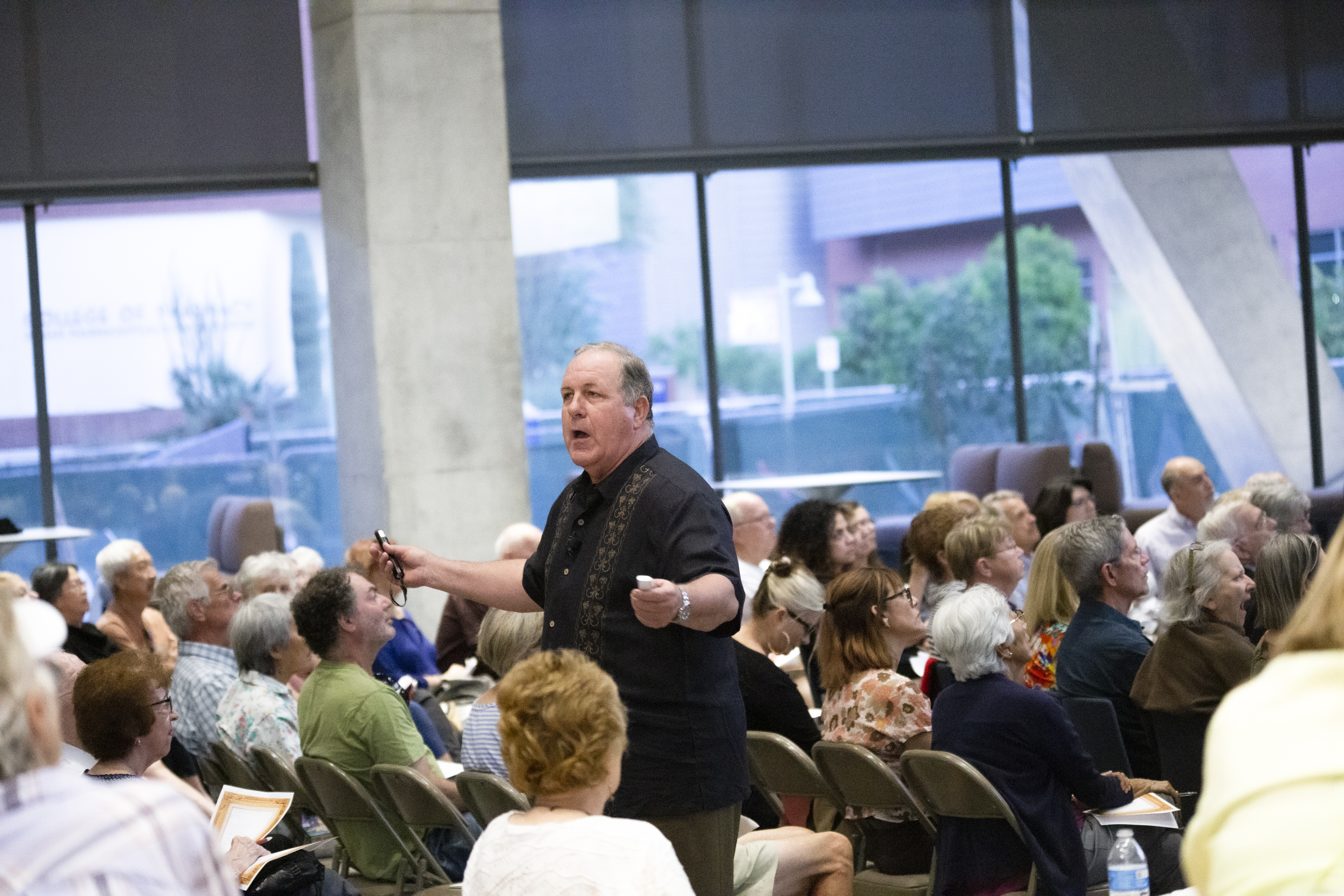 Bob Logan is always engaged in the audience