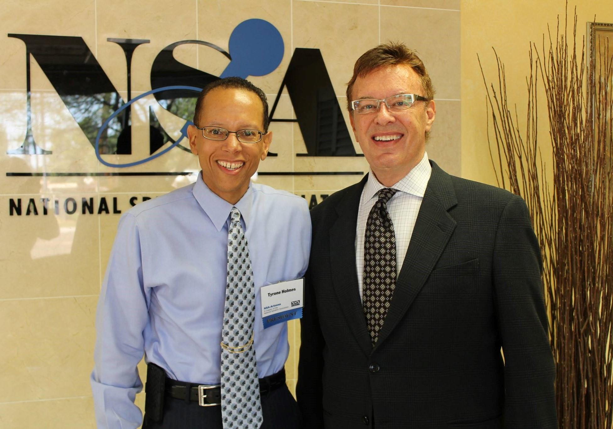 Dr. Holmes as NSA-Arizona President