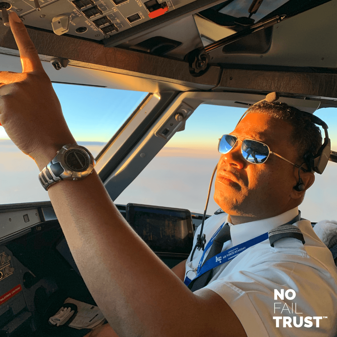 Lt Col Jason O. Harris on the flightdeck