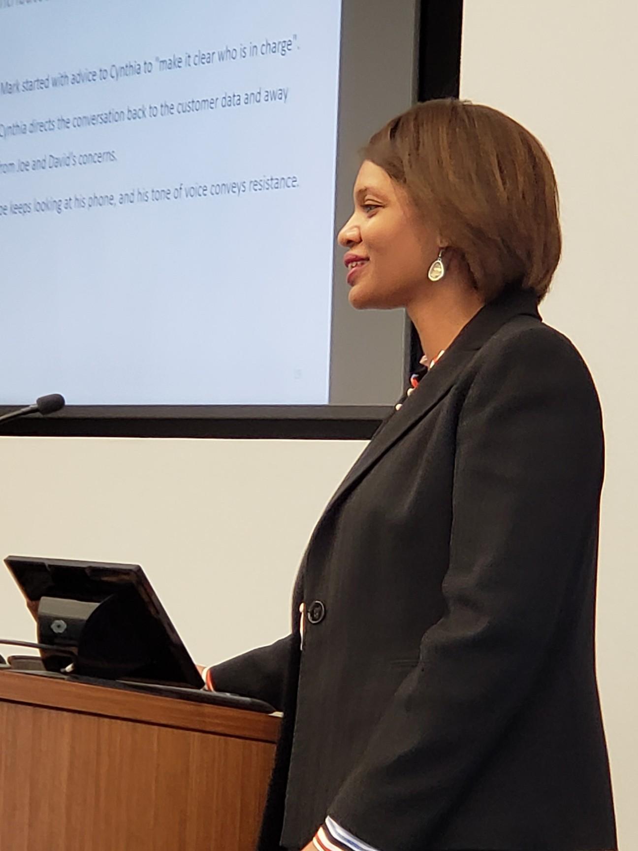 Nicole Calhoun Delivering Training